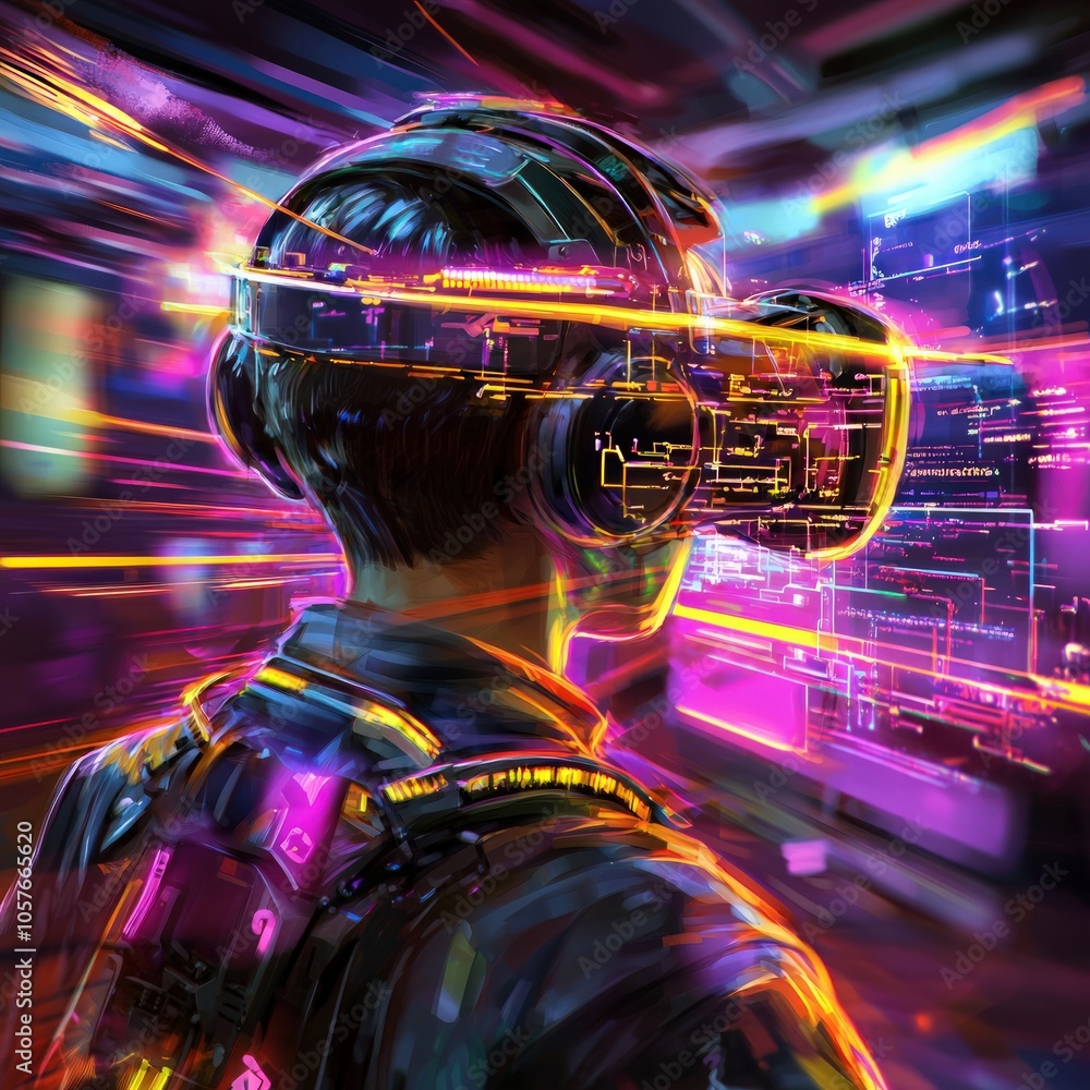 Poster exploring the future of virtual reality a deep dive into immersive technology and its impact