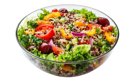 Fresh and Colorful Quinoa Salad with Mixed Vegetables for Healthy Eating or Meal Prep