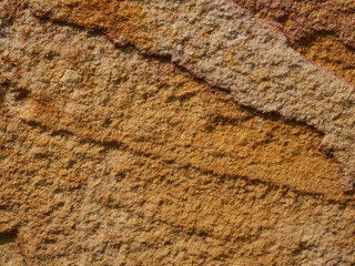 Yellow sandstone Surface structure and grain pattern