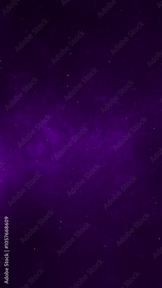 Wall mural vertical purple space smoke flight 4k loop features a flight through a purple atmosphere with clouds