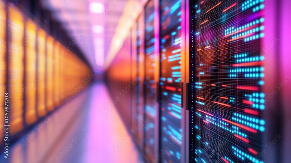 Poster exploring the future of data storage and management in advanced technology environments