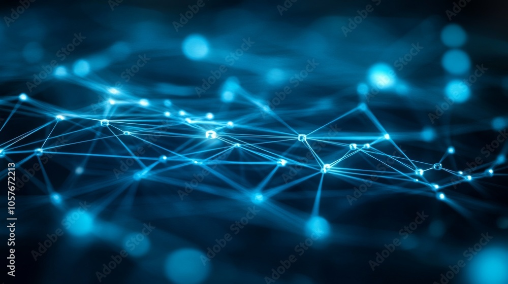 Aufkleber Abstract Digital Network Connection Background