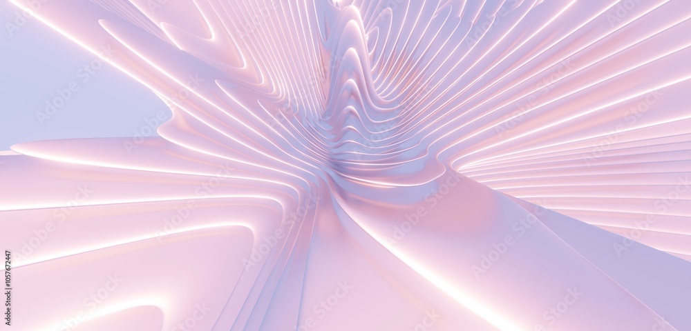Aufkleber abstract purple background curved pattern in design 3d render