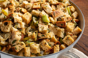 A closeup view of stuffing.