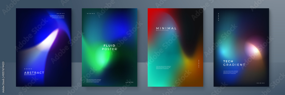 Poster modern abstract fluid gradient backgrounds for posters and tech designs. modern abstract backgrounds