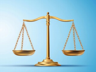Symbol of Justice The Golden Balance Scale Representing Fairness and Equality in Society