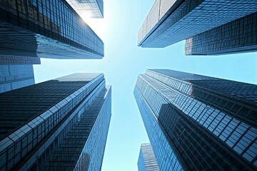 Majestic High-Rises and Urban Skyline - Capturing the Ambition of Modern Architecture