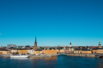 Fototapeta premium Spring on the streets of Stockholm, Sweden