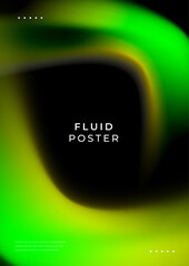 Vibrant Abstract Gradient Fluid Art Poster Design. Abstract fluid art poster with a gradient effect. Perfect for modern and creative design projects