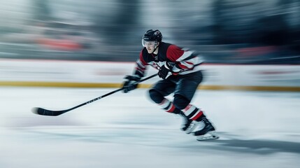 Obraz premium Hockey Player in Motion