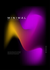 Vibrant Tech Gradient with Neon Light Waves. A vibrant gradient with neon colors blending smoothly on a dark background. Ideal for tech and design projects requiring a modern abstract look