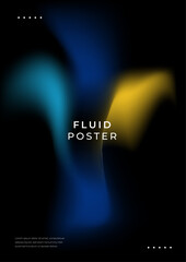 Vibrant Abstract Gradient Fluid Art Poster Design. Abstract fluid art poster with a gradient effect. Perfect for modern and creative design projects