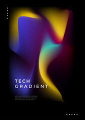 Vibrant Abstract Tech Gradient on Dark Background