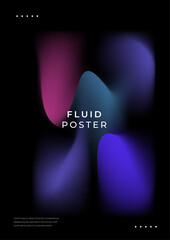 Colorful Abstract Light Waves on Black Background