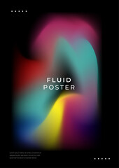 Vibrant Minimal Posters with Abstract Fluid Designs