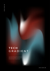 Colorful Abstract Fluid Poster Design With Gradient Waves