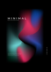 Colorful Abstract Fluid Gradient Poster on Black Background. Vibrant abstract poster featuring fluid gradient colors on a dark background. Perfect for modern design and artistic projects