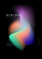 Colorful Abstract Fluid Poster Design With Gradient Waves