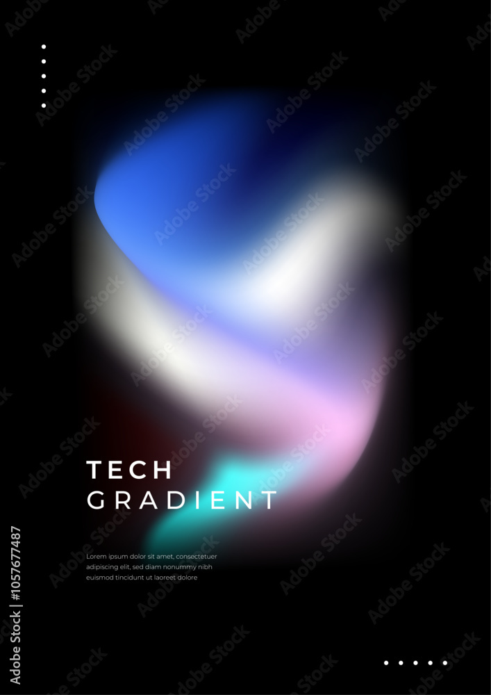 Poster vibrant tech gradient abstract background design. abstract design featuring vibrant gradients. perfe