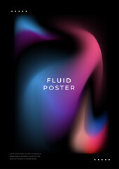 Vibrant Abstract Gradient Fluid Art Poster Design. Abstract fluid art poster with a gradient effect. Perfect for modern and creative design projects