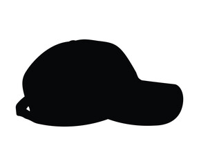 Baseball Cap Silhouette Vector Illustration