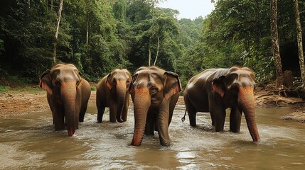 A field study of elephants, focusing on their communication methods and social structures.