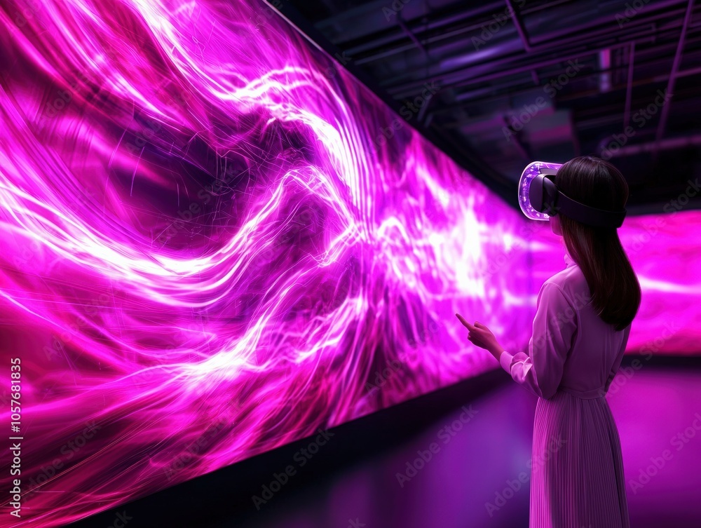 Poster exploring the future with virtual reality a journey through digital art and technology
