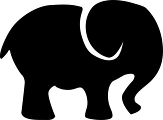 Elephant Silhouette Vector Illustration
