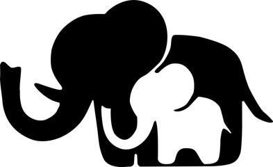 Elephant Silhouette Vector Illustration
