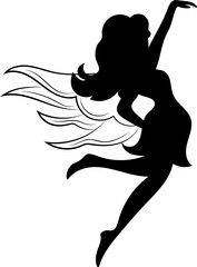 Fairy Silhouette, Fairy SVG, Tooth Fairy Svg, Fairies Svg,magic fairy design	