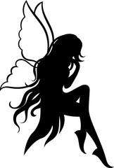 Fairy Silhouette, Fairy SVG, Tooth Fairy Svg, Fairies Svg,magic fairy design	