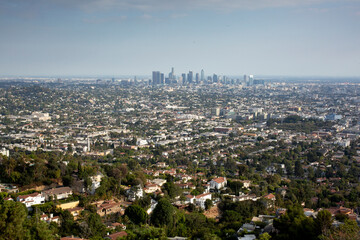 A view of the landscape of Los Angeles.