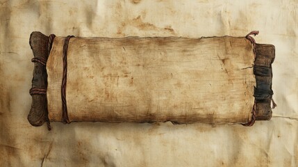 old illustration of an aged parchment scroll 