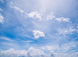 clear blue sky background,clouds with background, Blue sky background with tiny clouds. White fluffy clouds in the blue sky. 