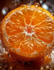 Close-up de una mandarina