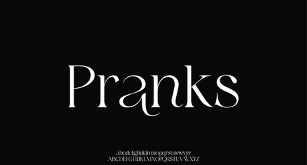 Obraz premium modern minimalist elegant alphabet. futuristic upper case sans serif font. vector design 