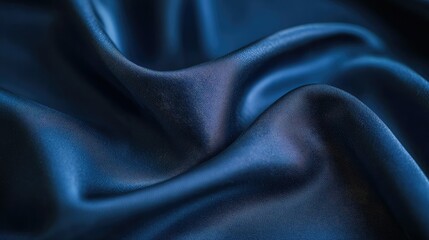 Fototapeta premium Elegant Navy Blue Fabric with Bokeh Background
