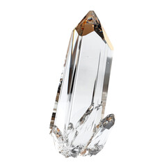 3D Clear Crystal Side View Rendering. png