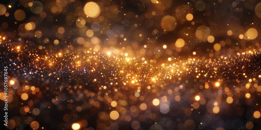 Aufkleber a mesmerizing display of shiny golden textures glimmers against a rich dark background, creating a c