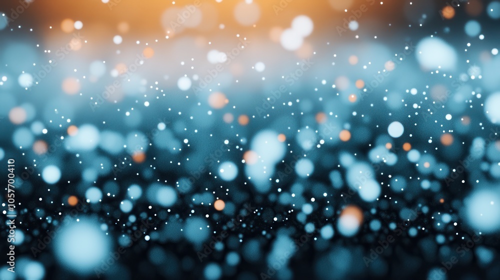Poster ethereal white particles floating in a soft field
