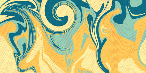 Groovy hippie 70s backgrounds with waves swirl twirl pattern,funky colour,skena