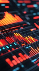 Dynamic visualization of data trends through advanced graphical representations and digital interfaces