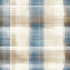 Abstract Plaid Pattern with Blue, Brown, and White seamless pattern ,textile design