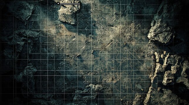 Dark Textured Tactical Map Overlay Background