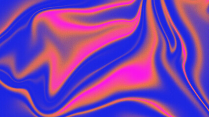 A vibrant abstract pattern featuring flowing waves of neon pink, orange, and electric blue, creating a smooth, gradient effect with a surreal, psychedelic feel