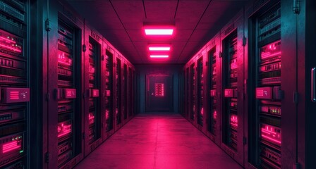 Exploring the neon-lit data center a journey through technology and innovation in modern digital infrastructure