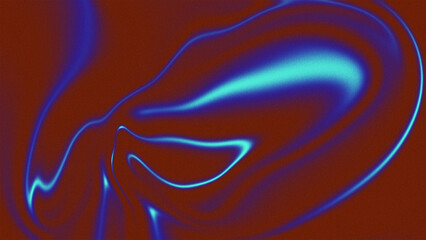 A fluid, abstract pattern featuring deep red and electric blue tones with glowing wave-like shapes, creating a vibrant and atmospheric effect with a futuristic, neon vibe