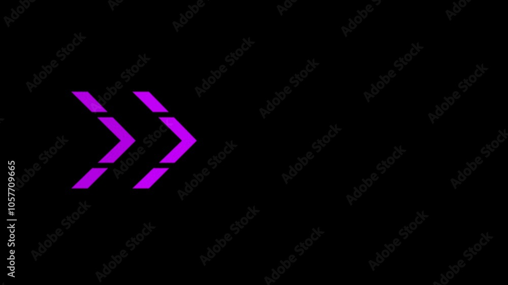 Poster arrow animation abstract directional arrow icon or swipe arrow signal animation black background