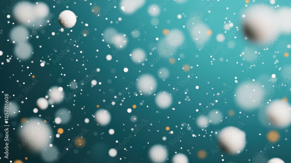 Poster serene soft particles floating in a calm background