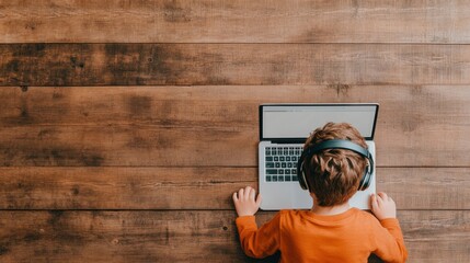 Student Engaged in Online Learning at Home